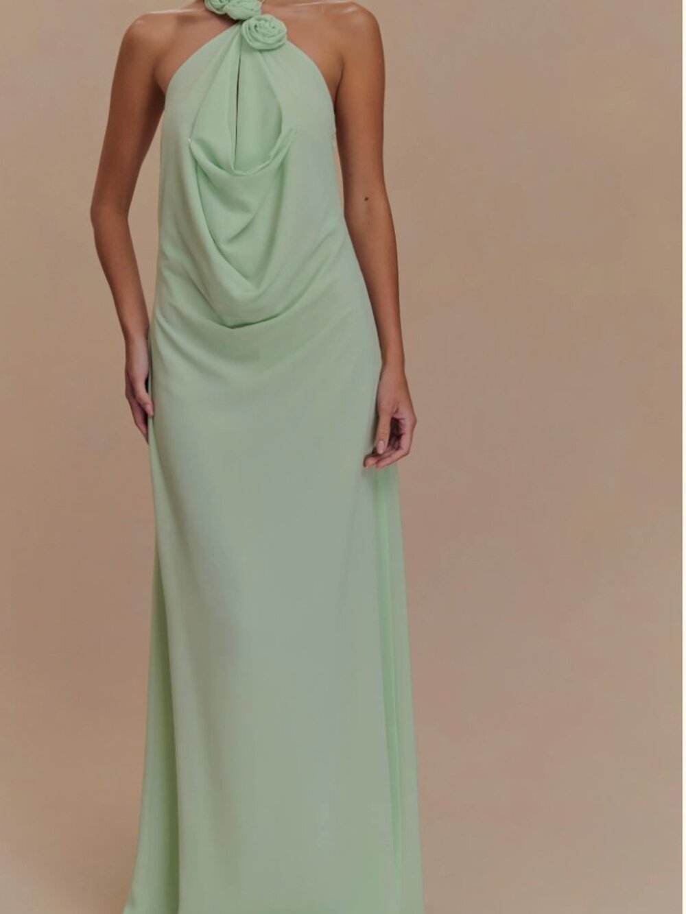 Meshki Rosalia Cowl Neck Maxi Dress - Sage small